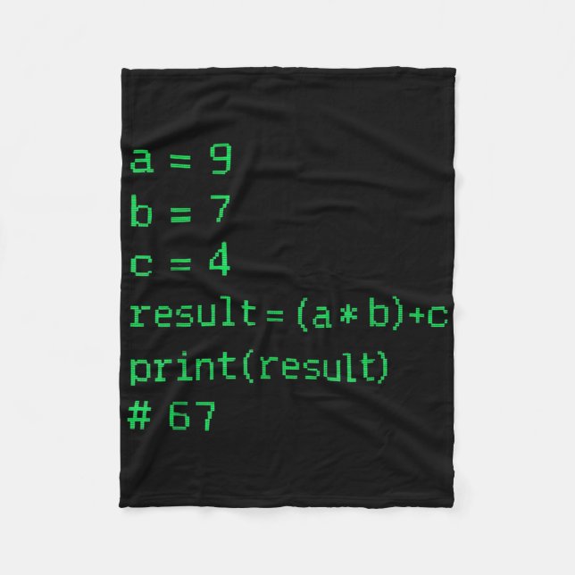 67 Meme Python-kod Resultat Geek Humor Six Seven P Fleecefilt (Framsidan)