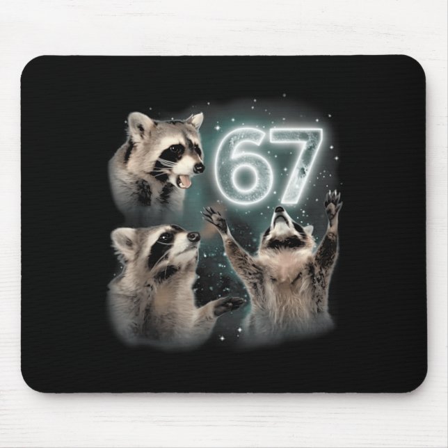67 Meme Racoon Howling At The Moon Six Seven Trash Musmatta (Framsidan)