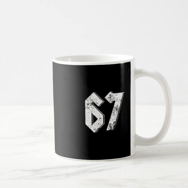 67 Meme Rolig Six Seven Meme 6 7  Kaffemugg (Höger)