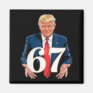 67 Meme Rolig Trump 67 Händer Meme Slang 6 7 Hände Magnet