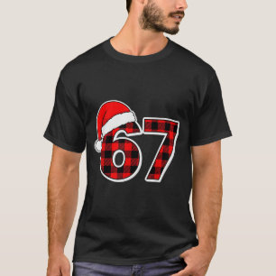 67 Mème Roliga jul röda Plaid Xmas Pyjamas Sla T Shirt