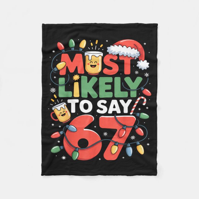 67 Meme Roligt Jul Meme Design Mest Sannolikt Att Fleecefilt (Framsidan)