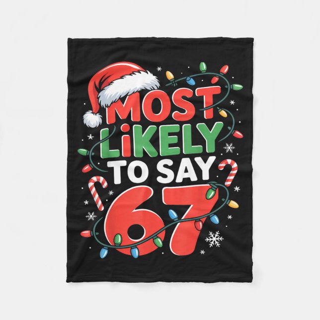 67 Meme Roligt Jul Meme Design Mest Sannolikt Att Fleecefilt (Framsidan)