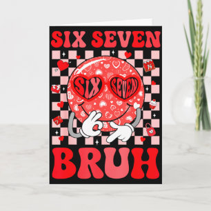 67 Meme Sex Sju 6 7 Bruh Alla hjärtans dag Pojkar Kort
