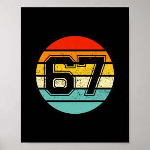 67 Meme Sex Sju 6 7 Meme Roligt Nummer Vintage Poster