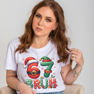 67 Meme Sex Sju Bruh Roligt Jul 6 7 T Shirt