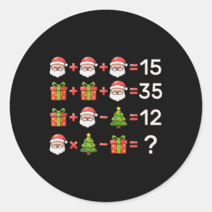 67 Meme Sex Sju Jul Matematik Ekvation Xmas Logg Runt Klistermärke