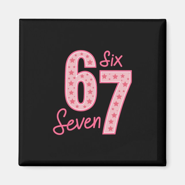 67 Meme Sex Sju  Magnet (Framsidan)