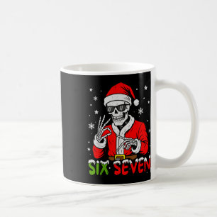 67 Meme Sex Sju Skelett Santa Rolig Jul G Kaffemugg