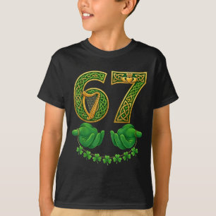 67 Meme Shamrocks Six Seven Shamrocks 6-7 St Patri T Shirt