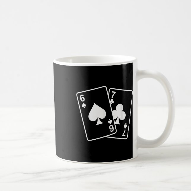 67 Meme Six Seven 6–7 Funny Playing Cards  Kaffemugg (Höger)