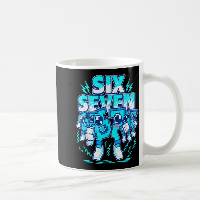 67 Meme Six Seven 6 7 Italian Brainrot Birthday Ki Kaffemugg (Höger)