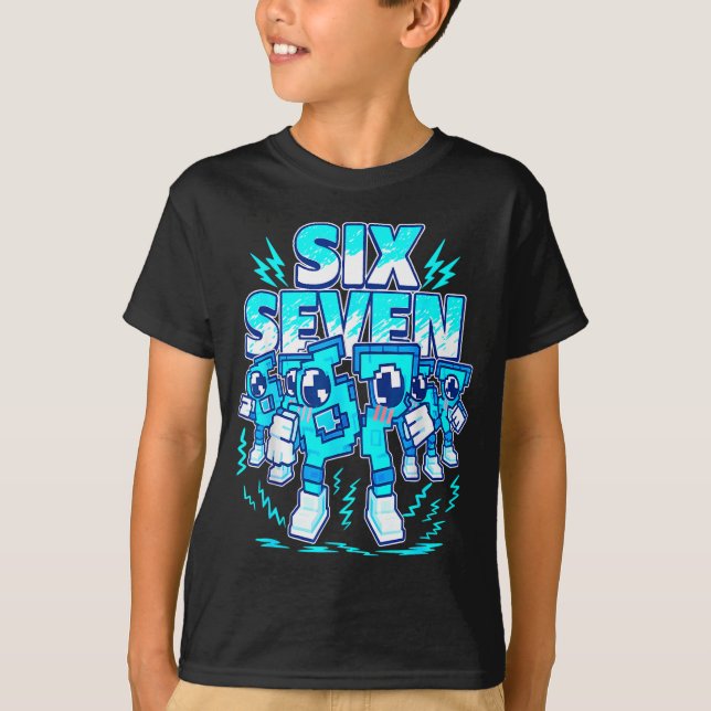 67 Meme Six Seven 6 7 Italian Brainrot Birthday Ki T Shirt (Framsida)