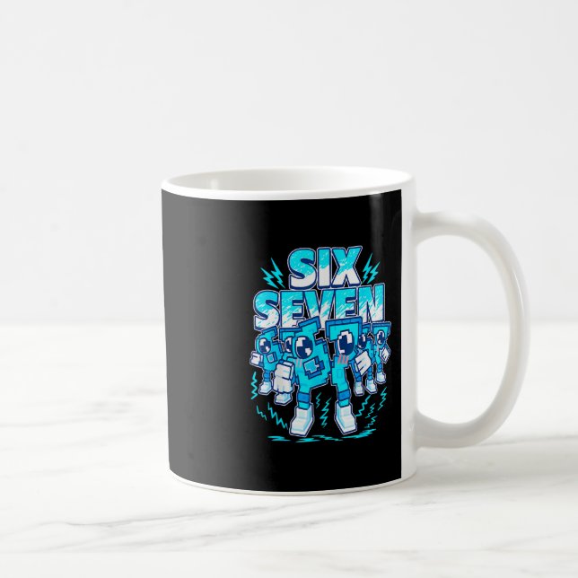 67 Meme Six Seven 6 7 italiensk hjärnrot födelseda Kaffemugg (Höger)