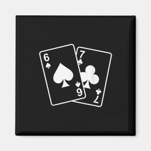67 Meme Six Seven 6–7 Roliga Spelkort Magnet