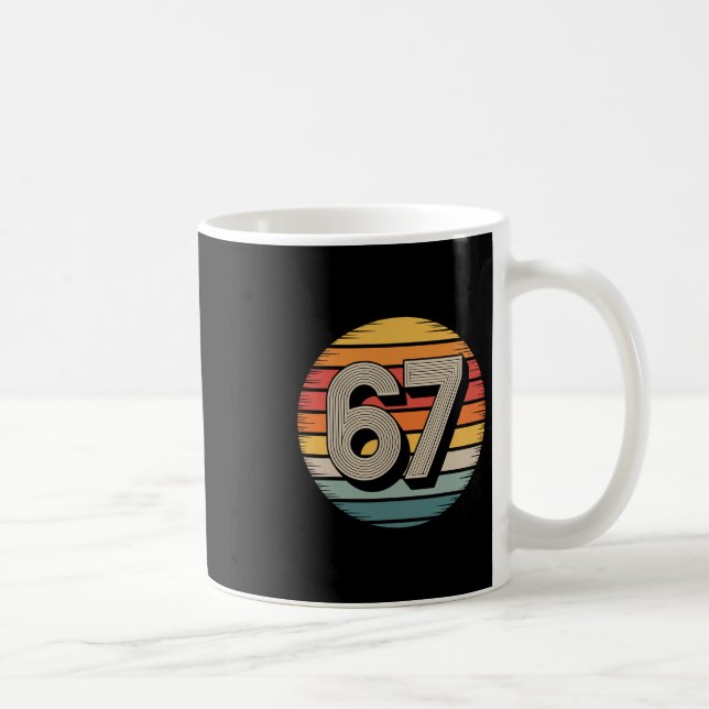 67 Meme Six Seven 6 7 Shirt Meme Funny Number Vint Kaffemugg (Höger)