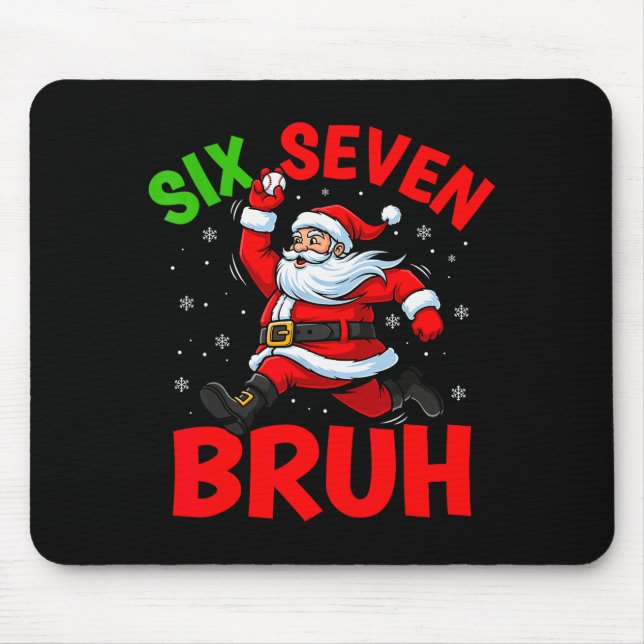 67 Meme Six Seven Bruh Tomte Baseball Rolig Jul Musmatta (Framsidan)
