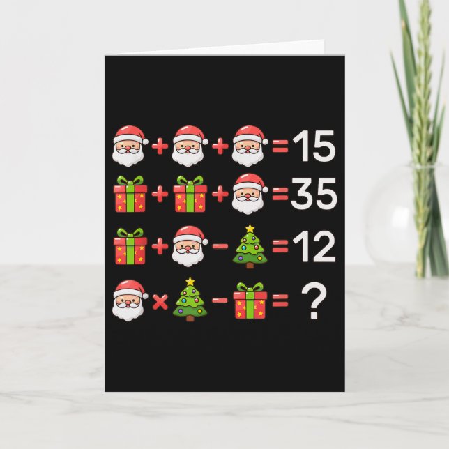 67 Meme Six Seven Christmas Math Equation Xmas Log Kort (Framsida)