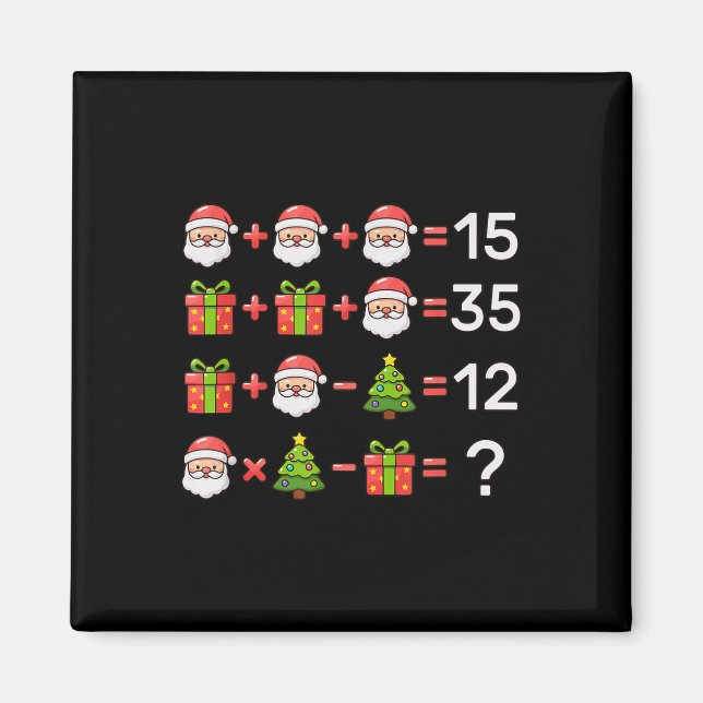 67 Meme Six Seven Christmas Math Equation Xmas Log Magnet (Framsidan)