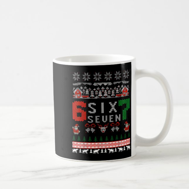 67 Meme Six Seven Christmas Ugly Sweater For Kids  Kaffemugg (Höger)