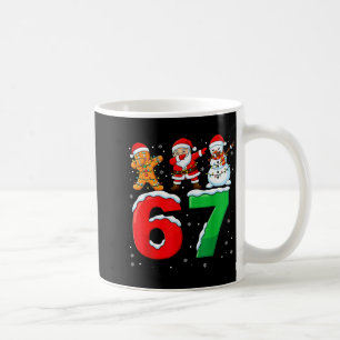 67 Meme Six Seven Dabbing Tomte 6 7 Roligt Jul Kaffemugg