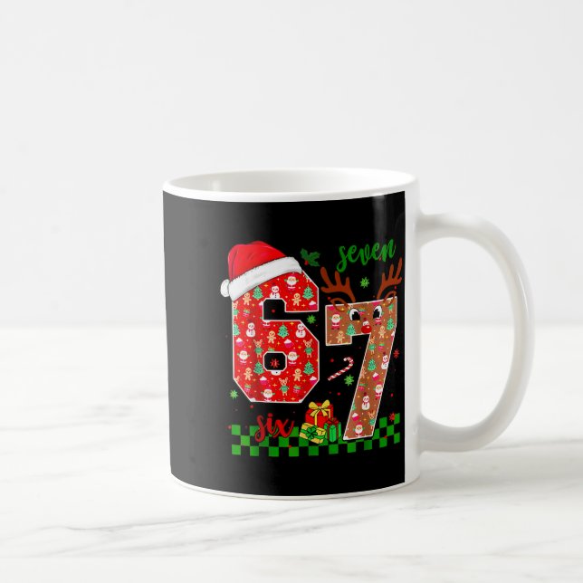 67 Meme Six Seven For Kids Women Men Boys Girls Ch Kaffemugg (Höger)