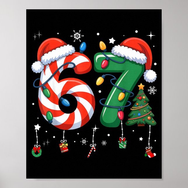 67 Meme Six Seven For Kids Women Men Boys Girls Ch Poster (Framsidan)