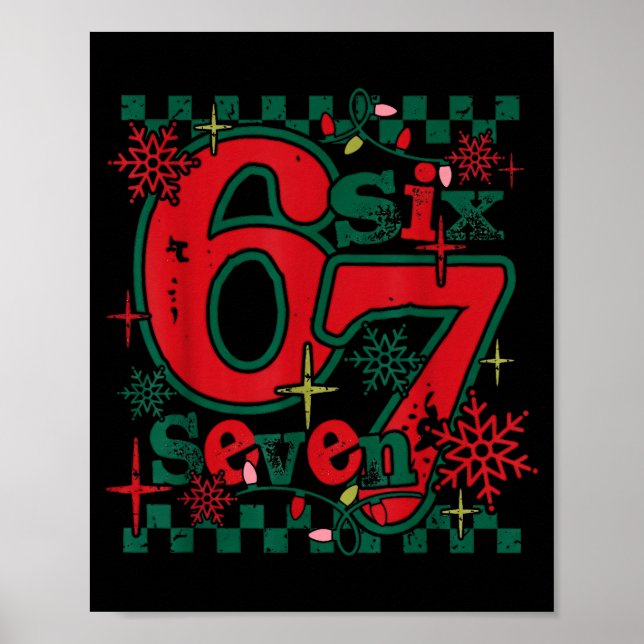 67 Meme Six Seven For Kids Women Men Boys Girls Ch Poster (Framsidan)
