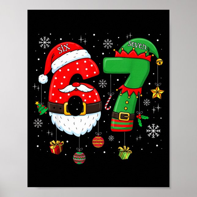 67 Meme Six Seven For Kids Women Men Boys Girls Ch Poster (Framsidan)