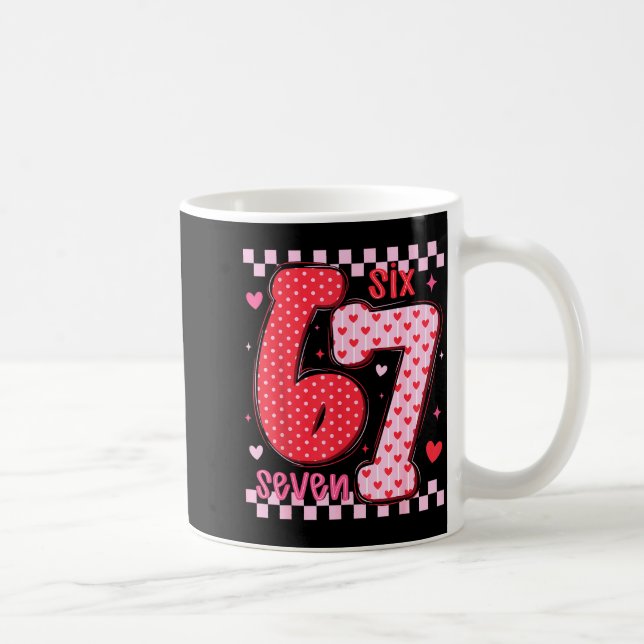 67 Meme Six Seven For Kids Women Men Boys Girls Va Kaffemugg (Höger)