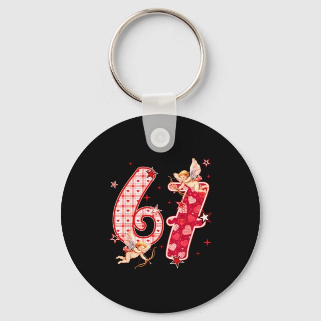 67 Meme Six Seven For Kids Women Men Boys Girls Va Nyckelring (Framsida)