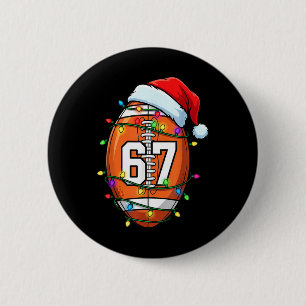 67 Meme Six Seven Fotboll Tomte Rolig Jul M Knapp