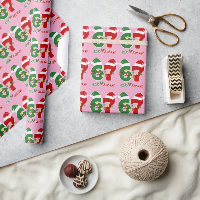 67 Meme Six Seven Gen Alpha Jul  Presentpapper (Hantverk)