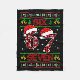 67 Meme Six Seven jul ful jultröja för barn  Fleecefilt
