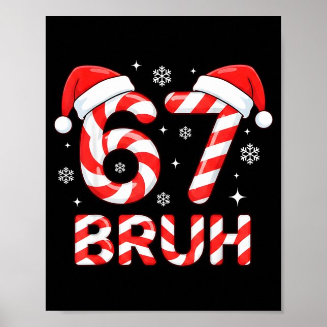 67 Meme Six Seven Memes Candy Cane Christmas Boys  Poster (Framsidan)