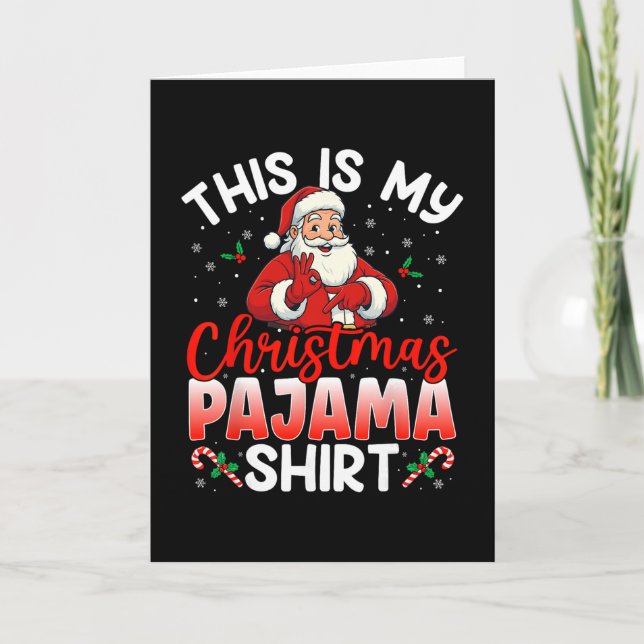 67 Meme Six Seven Roliga Julpyjamas Santa Sh Kort (Framsida)