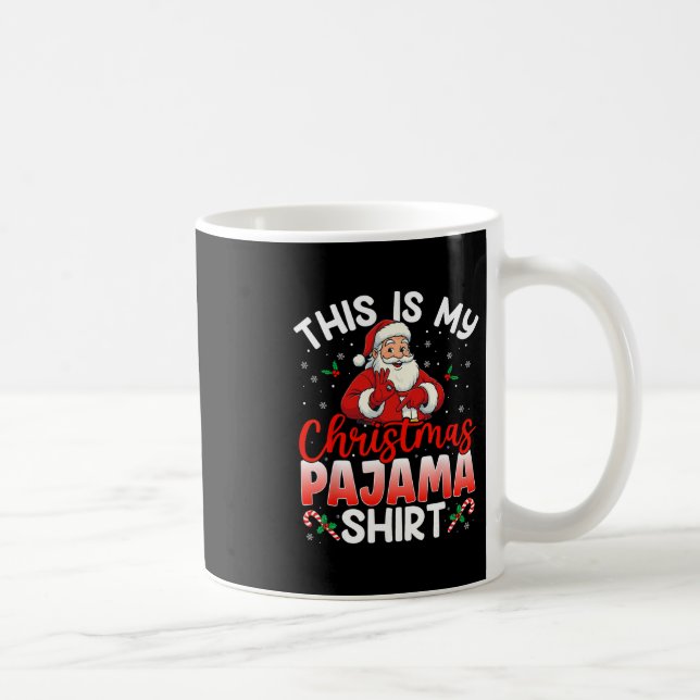 67 Meme Six Seven Roliga Julpyjamas Santa Skjorta Kaffemugg (Höger)