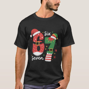 67 Meme Six Seven Tomte Jul Santa Hatt T Shirt