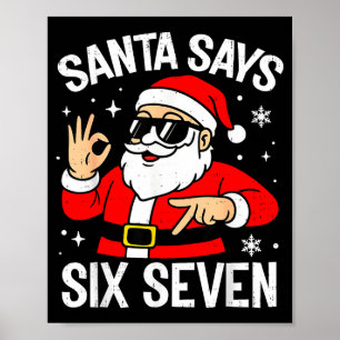 67 Meme Six Seven Tomte Roligt Jul Gen Z Alfabet Poster