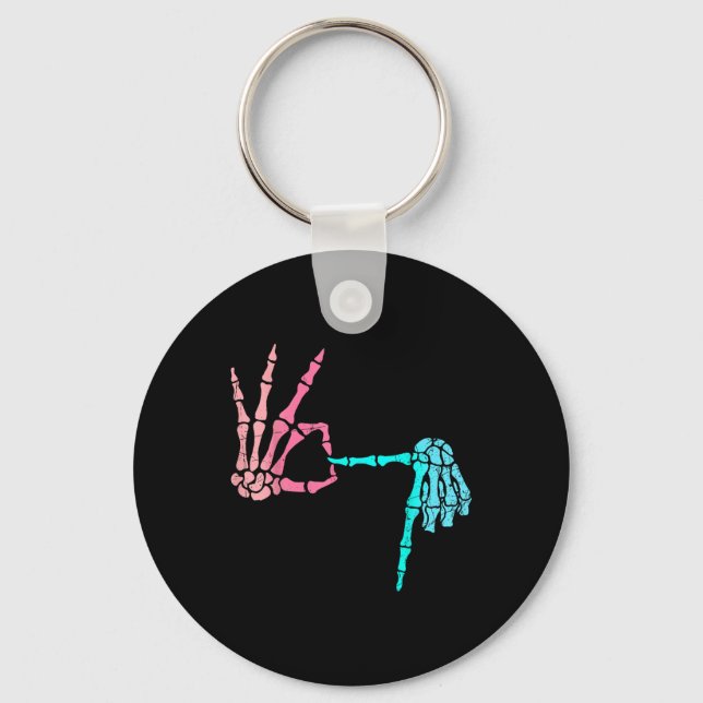 67 Meme Skeleton Drip Ice Cream 67 Baseball Lifest Nyckelring (Framsida)
