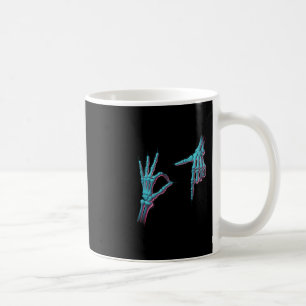 67 Meme Skelett Hand 6 7 Halloween Sex Sju Rolig Kaffemugg