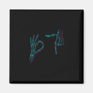 67 Meme Skelett Hand 6 7 Halloween Sex Sju Rolig Magnet