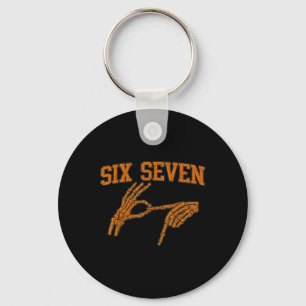 67 Meme Skelett Hand Halloween Spöklik 6 7 Sex Se Nyckelring