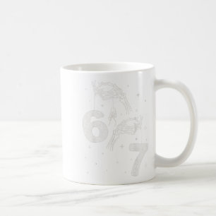67 Meme Skelett Hand Rolig Halloween Sex Sju Te Kaffemugg