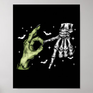 67 Meme Skelett Zombie Hand 6 7 Halloween Sex Sju Poster