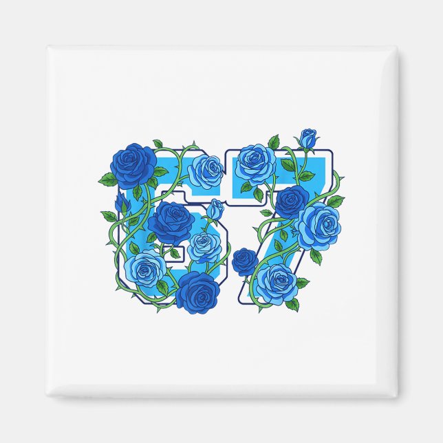 67 Meme Skola Vildblommor Blommig Färgrika Blommor Magnet (Framsidan)