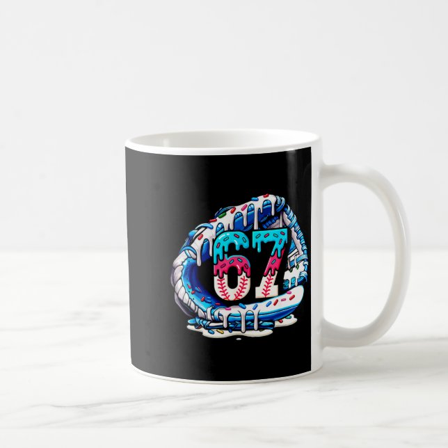 67 Meme Slang Basebollhandske Drip Glass Six Se Kaffemugg (Höger)