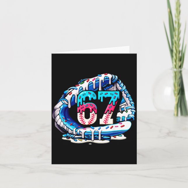 67 Meme Slang Basebollhandske Drip Glass Six Se Kort (Framsida)