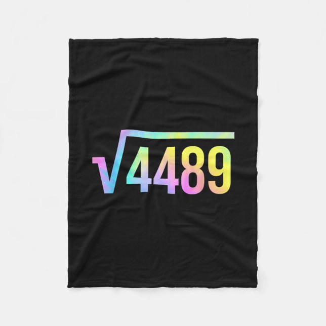 67 Meme Slang Tie-Dye Rolig Kvadratrot 4489 Matema Fleecefilt (Framsidan)
