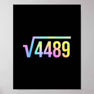 67 Meme Slang Tie Dye Rolig Kvadratrot 4489 Matema Poster